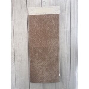 Envogue Home Table Runner 16x80 Rose Blush Pink Velvet Quilted Floral Medallion